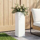  Vrtna saksija Bijela 20 x 20 x 75 cm Čelična vrata | shoptok.hr