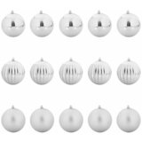  Set božićnih kuglica XL 15 pcs Srebrno Plastika | shoptok.hr