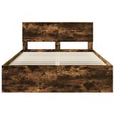  Konstrukcija postelje z vzglavjem Dimljeni oreh 150 x 200 cm, (5000103904) | Shoptok.si