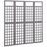 Sobna pregrada / rešetka s 3 panela od jelovine siva 161x180 cm | shoptok.hr