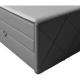 MID.YOU POSTELJA BOXSPRING 180 cm x 200 cm , les, kovina, umetna masa, tekstil, karton, leseni material svetlo siva | Shoptok.si
