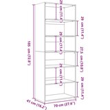 vidaXL Visoka omara siva sonoma 70x41x185 cm inženirski les | Shoptok.si