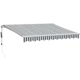 vidaXL Avtomatsko zložljiva tenda z LED antracit in bela 300x250 cm, (21260706)