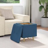  Otoman za pohranu s jastukom Plava 40 x 40 x 45 cm tkanina | shoptok.hr