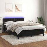  box spring s madracem LED crni 140x190 cm baršun | shoptok.hr