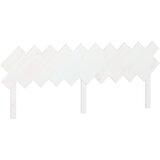  Uzglavlje za krevet Bijela 196x3x80,5 cm od masivne borovine | shoptok.hr