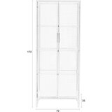 White Label Črna kovinska vitrina 70x170x35 cm Rob – | Shoptok.si