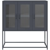 vidaXL Komoda antracitna 100,5x39x107 cm hladno valjano jeklo | Shoptok.si