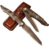 Damaščanski outdoor sklopivi nož MASTERPIECE NT-42080 - Smeđa Cijene