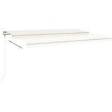 vidaXL Ročno zložljiva tenda s stebrički 5x3,5 m krem | Shoptok.si