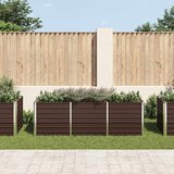  Povišena vrtna gredica smeđa 240 x 80 x 77 cm pocinčani čelik | Eponuda.ba