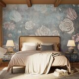  Foto tapeta - Misty nature - muted rose flowers on a background in grey tones 150x105 | shoptok.hr