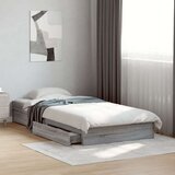 vidaXL Okvir kreveta s ladicama siva boja hrasta 90 x 190 cm drveni | shoptok.hr