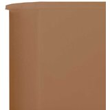  Vjetrobran s 5 panela od tkanine 600 x 80 cm smeđe-sivi | shoptok.hr