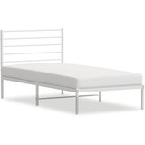  Metalni okvir za krevet s uzglavljem bijeli 80x200 cm | shoptok.hr