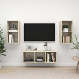 vidaXL 3-dijelni set TV ormarića boja hrasta sonome od iverice Cijene