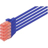 Digitus DK-1617-100-B-5 RJ45 omrežni kabel\, Patch kabel CAT 6 U/UTP 10.00 m modra 1 kos, (20519027) | Shoptok.si