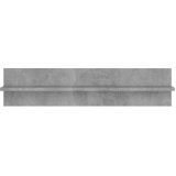  Zidne police 2 kom siva boja betona 80x11,5x18 cm od iverice | shoptok.hr