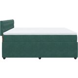 vidaXL Box spring postelja z vzmetnico temno zelena 200x200 cm žamet, (21308843) | Shoptok.si