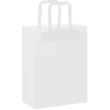  Papirnate vrećice 250 kom s ručkama bijele 21x11x28 cm | Eponuda.com