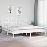  Za krevet od masivne borovine bijeli 200 x 200 cm Cijene