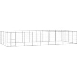 vidaXL vanjski kavez za pse od pocinčanog čelika 43,56 m² | shoptok.hr
