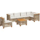 vidaXL 7-dijelni set vrtnih sofa od poliratana s jastucima bež | shoptok.hr