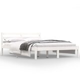 Maison Chic Posteljni okvir - Dvoposteljna postelja - Zakonska postelja iz borovine 120x190 cm bel-J14351, (21765267) | Shoptok.si