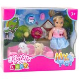 Mini set za lutke s dva psa, krevetom i zdjelicom za hranu | shoptok.hr