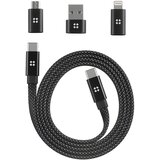 Edizard Magnetički Type - C kabel 240W - 1 m – Crna KP36774 | shoptok.hr