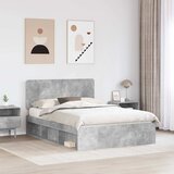  Krevetna konstrukcija Beton 160 x 200 cm Čvrsto borovo drvo | shoptok.hr