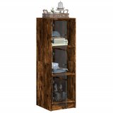  Visoka komoda sa staklenim vratima boja hrasta 35 x 37 x 109 cm | shoptok.hr