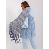 Wool Fashion Italia Scarf-AT-SZ-23125.75-white-blue Cijene