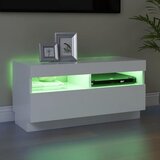 TV ormarić s LED svjetlima bijeli 80 x 35 x 40 cm | shoptok.hr