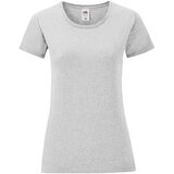 Fruit Of The Loom Iconic Grey Women's T-shirt in combed cotton | Shoptok.si