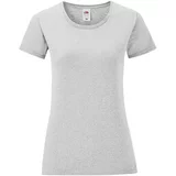Fruit Of The Loom Iconic Grey Women's T-shirt in combed cotton