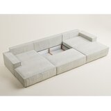 Maison de Rêve Krem sklopiva/s prostorom za odlaganje kutna garnitura od šenila (u obliku slova "U") Kyoto – | shoptok.hr