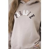 Kesi Cotton set with embroidered Paradise inscription dark beige | shoptok.hr