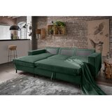 P & B KOTNA SEDEŽNA GARNITURA, rebrasti žamet temno zelena | Shoptok.si