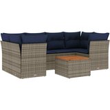  7-dijelni set vrtnih sofa od poliratana s jastucima sivi | shoptok.hr