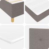  Krevet s uzdignutim podestom s madracem Taupe 100x200 cm Tkanina | shoptok.hr