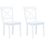 Maison Chic Jedilni stoli - Vzorci stoli 2 kosa beli trdni kavčukovec A206, (22032444) | Shoptok.si