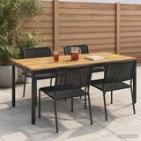  Stol za večeru u vrtu Bijela i crna 196 x 100 5 x 75 cm - Bijela i crna 196 x 100 5 x 75 cm Cijene