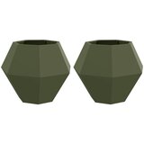  Sadilica 2 pcs Maslinasto zelena 75 x 75 x 60 cm Čelik | Eponuda.ba