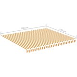  Zamjenska tkanina za tendu žuto-bijela 4 x 3,5 m | shoptok.hr