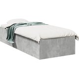  Okvir kreveta boja betona 75x190 cm od konstruiranog drva | shoptok.hr