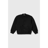 Calvin Klein Jeans Otroška bomber jakna črna barva