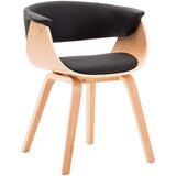 Maison Chic Jedilni stoli - Vzorci stoli črn ukrivljen les in umetno usnje A86, (22032422) | Shoptok.si
