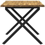  70 x 70 x 75 cm Čvrsto drvo akacije Bijela i crna Četvrtasti | shoptok.hr