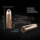 Dorcel - vodoodporna vibracijska ogrlica za polnjenje (roza zlata) | Shoptok.si